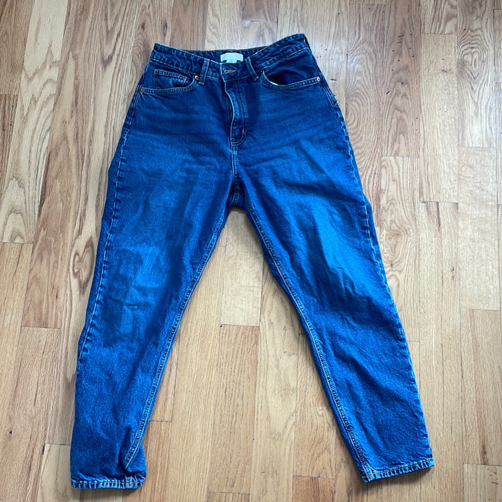 H&M mom style blue denim